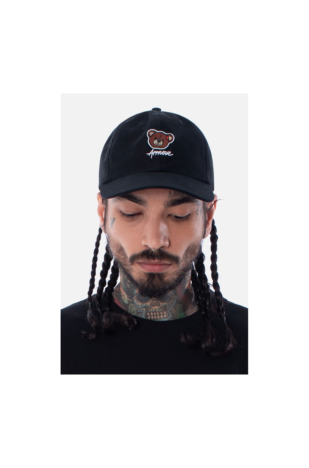 Boné Dad Hat Approve Bear Summer Preto