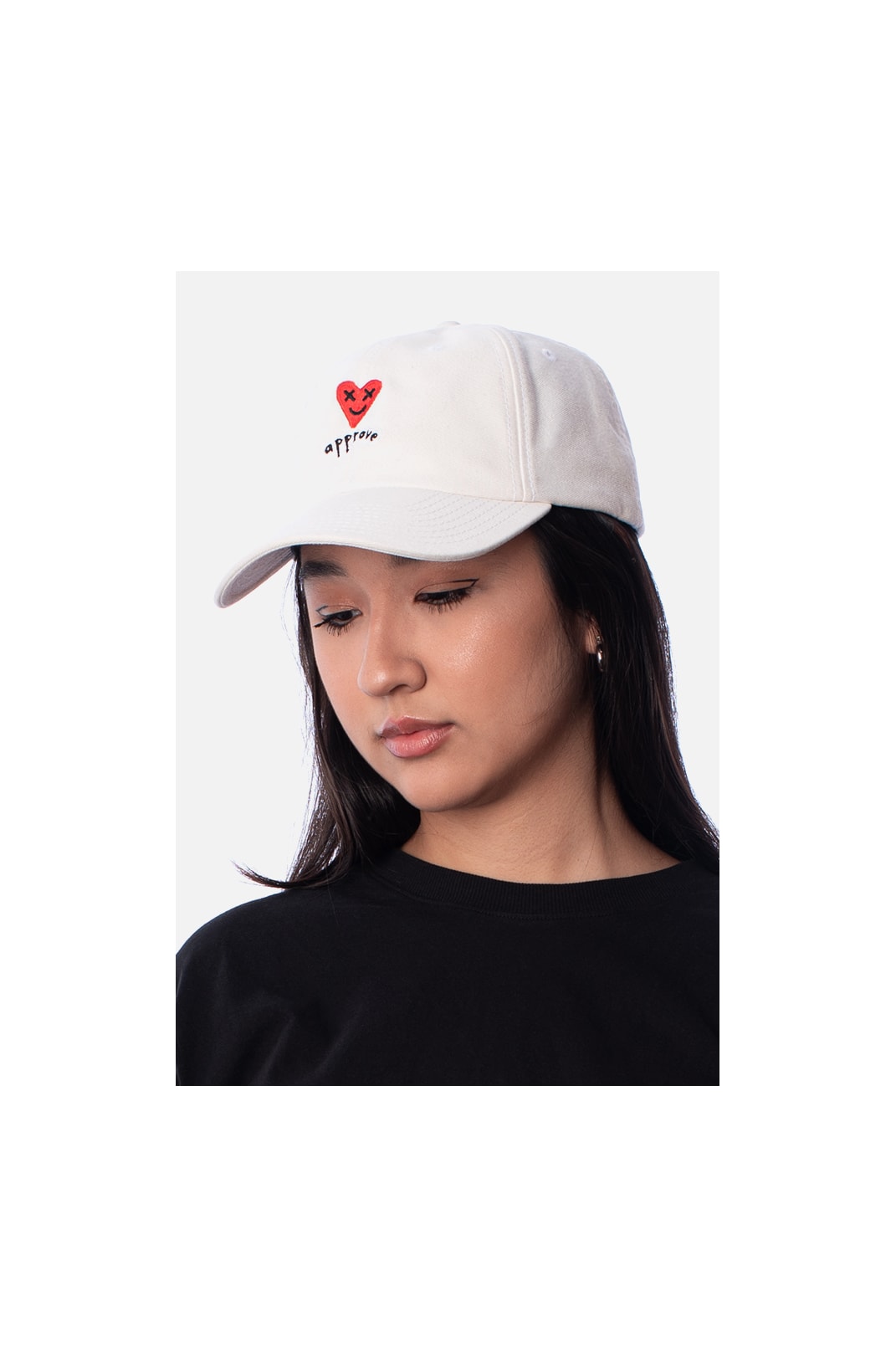 Boné Dad Hat Approve Heart Basic Off White