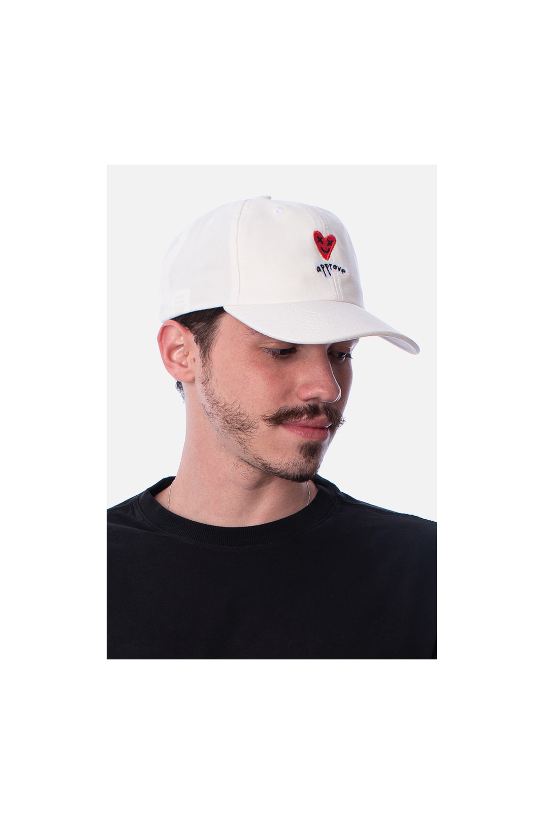 Boné Dad Hat Approve Heart Basic Off White