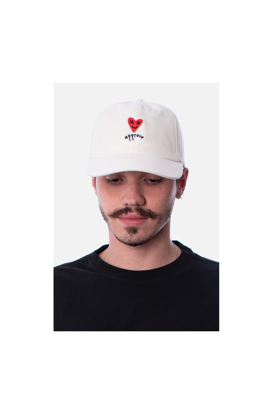 Boné Dad Hat Approve Heart Basic Off White