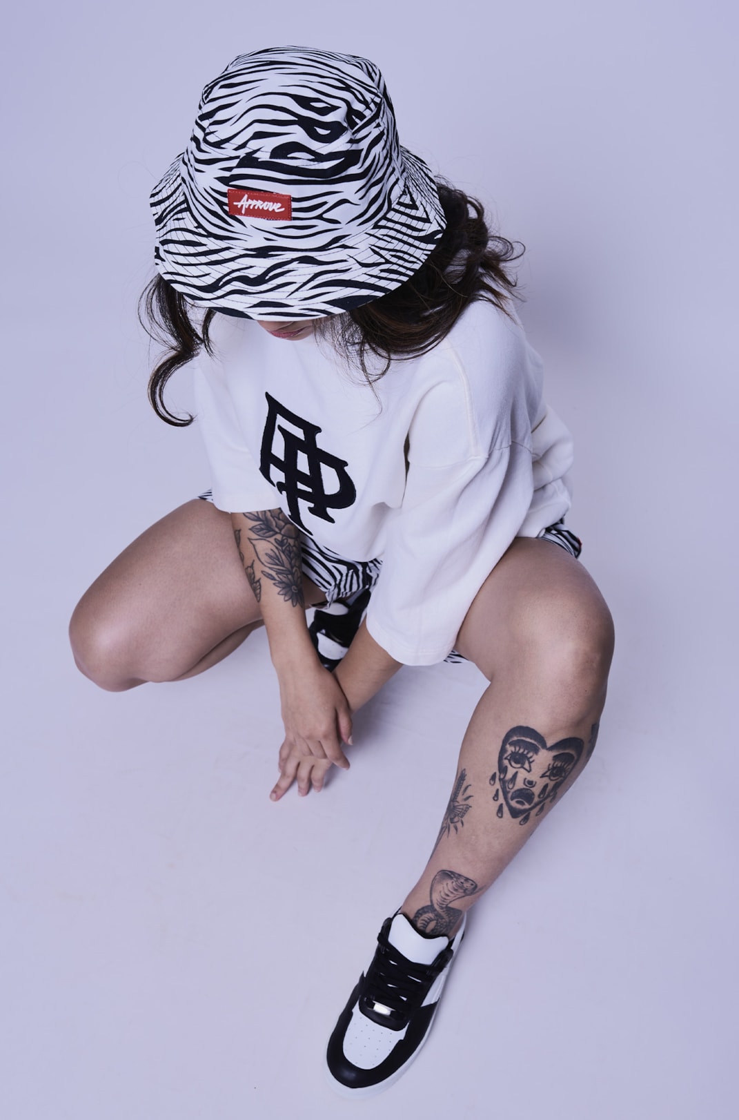 Bucket Approve Animal Print Zebra Off White