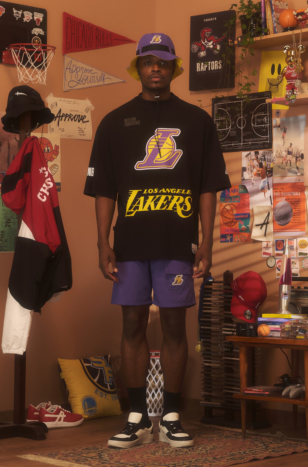Bucket Approve X Nba Lakers Roxo e Amarelo