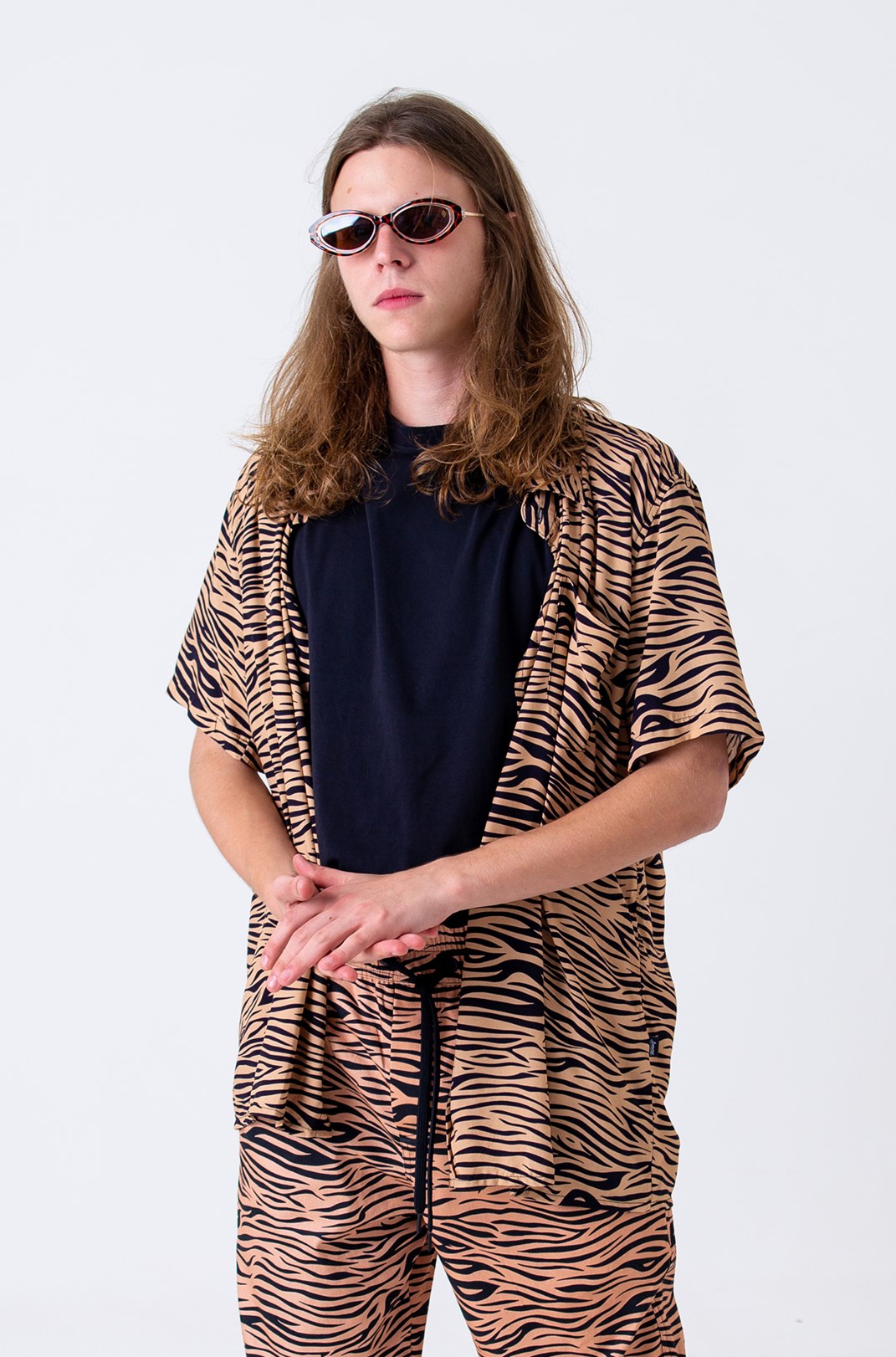 Camisa Approve Animal Print Tigre Laranja