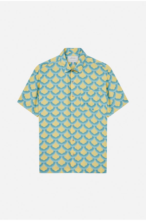Camisa Approve Scale Full Print Verde E Amarela