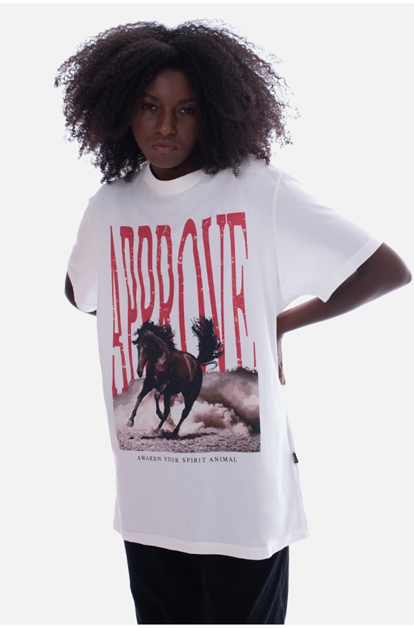 Camiseta Bold Approve Animals Horse Off White