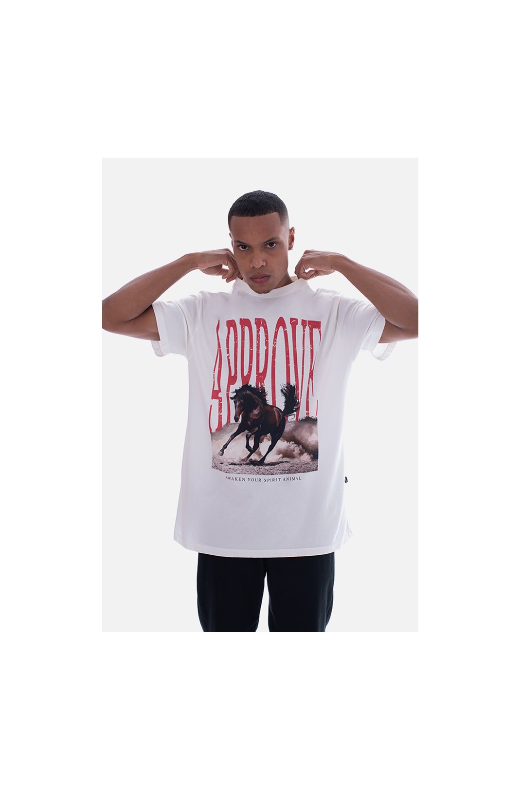 Camiseta Bold Approve Animals Horse Off White