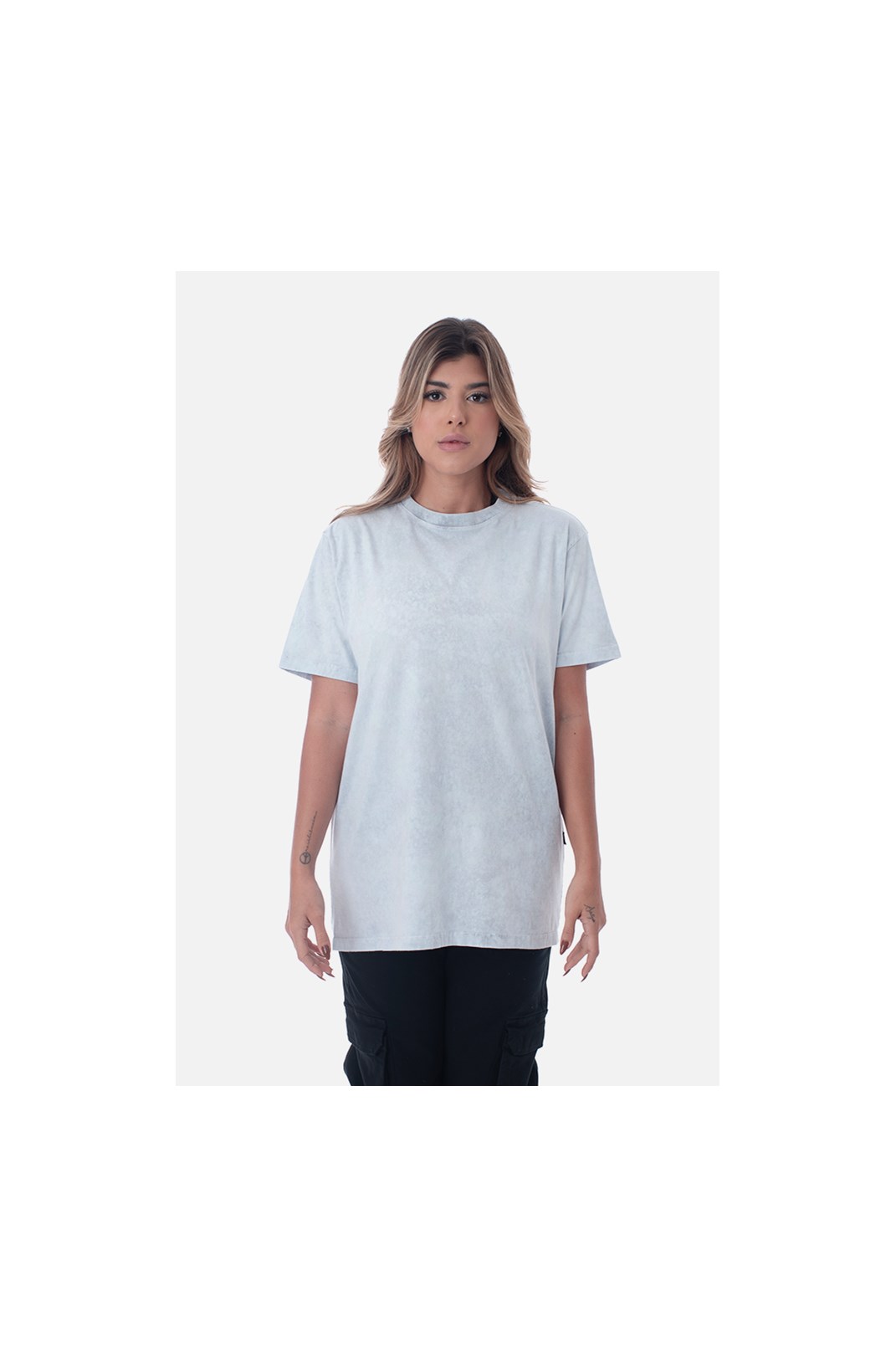 Camiseta Bold Approve Basic Branca Marmorizada