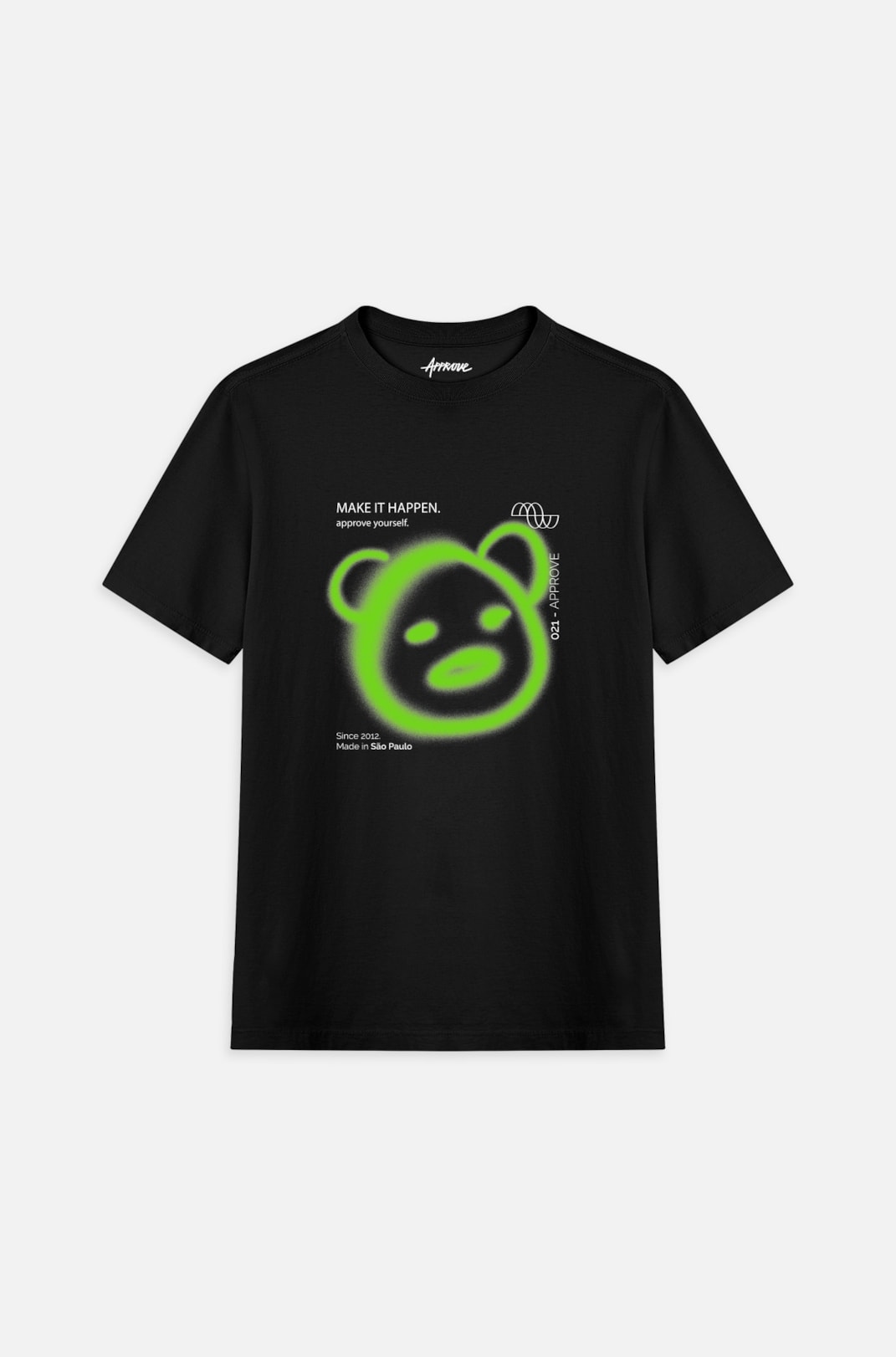 Camiseta Bold Approve Bear Graffitti Preto