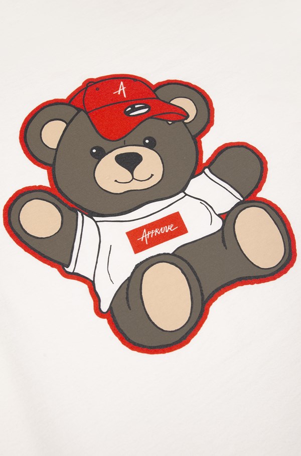 Camiseta Bold Approve Bear Hat Off White