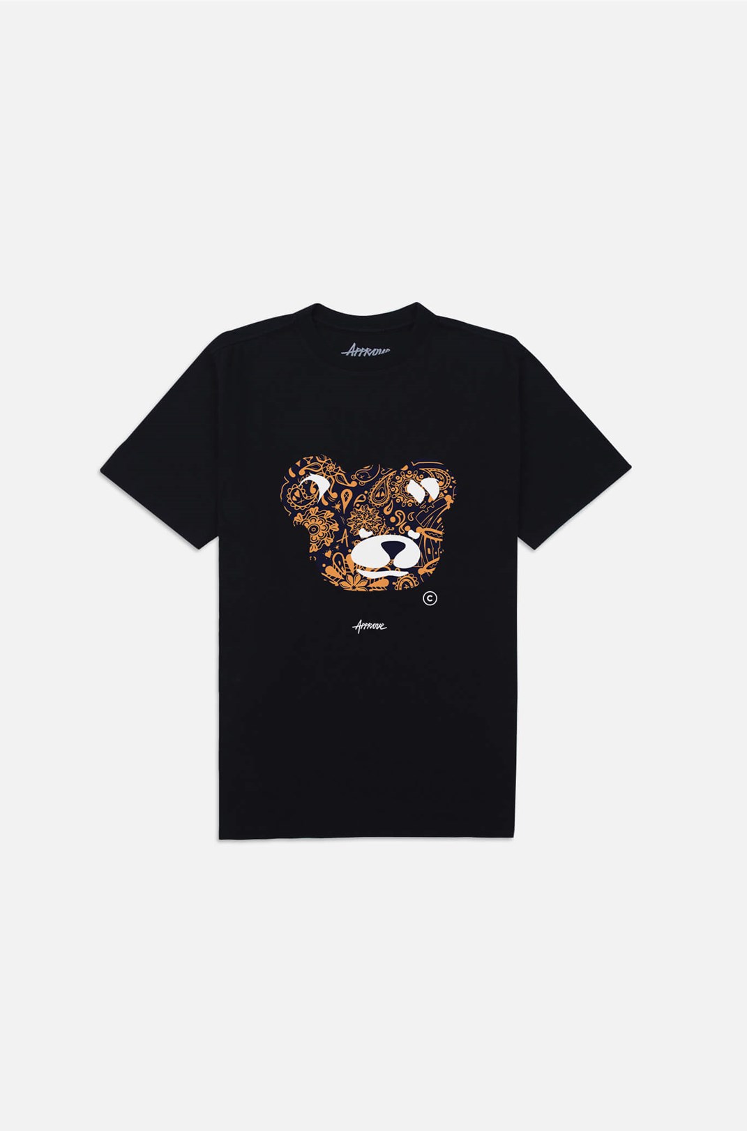 Camiseta Bold Approve Bear Paisley Preta
