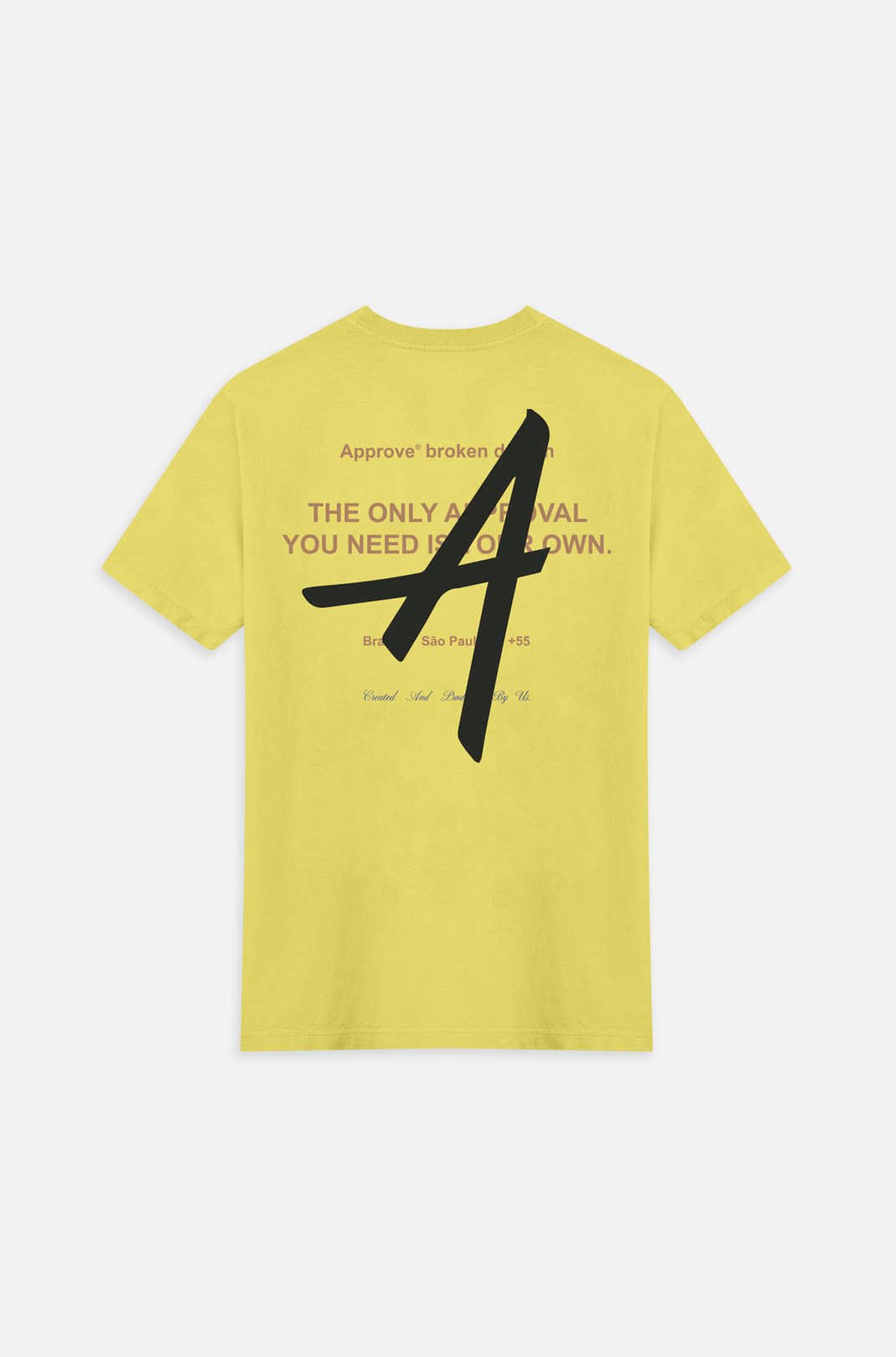 Camiseta Bold Approve Broken Design Amarela