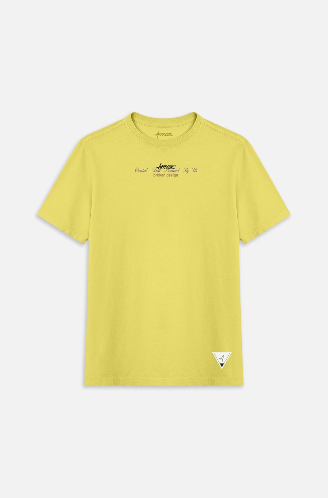 Camiseta Bold Approve Broken Design Amarela