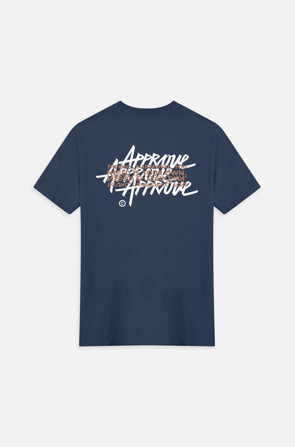 Camiseta Bold Approve Broken Design Azul Marinho