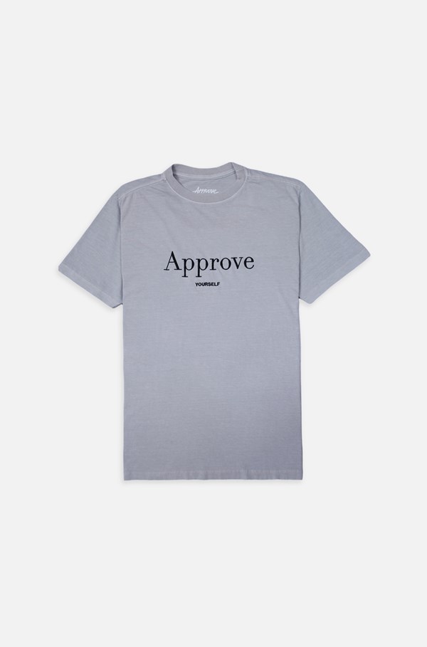Camiseta Bold Approve Chromatic Cinza Mescla E Preta
