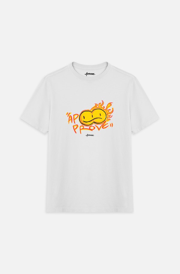 Camiseta Bold Approve Doodle Double Sun Branca