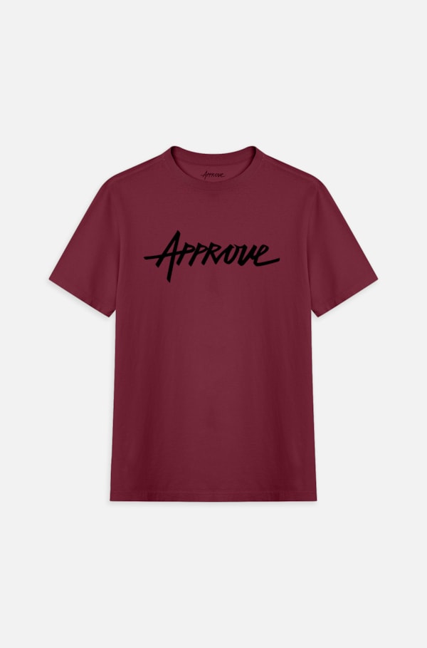 Camiseta Bold Approve Logo Bordô