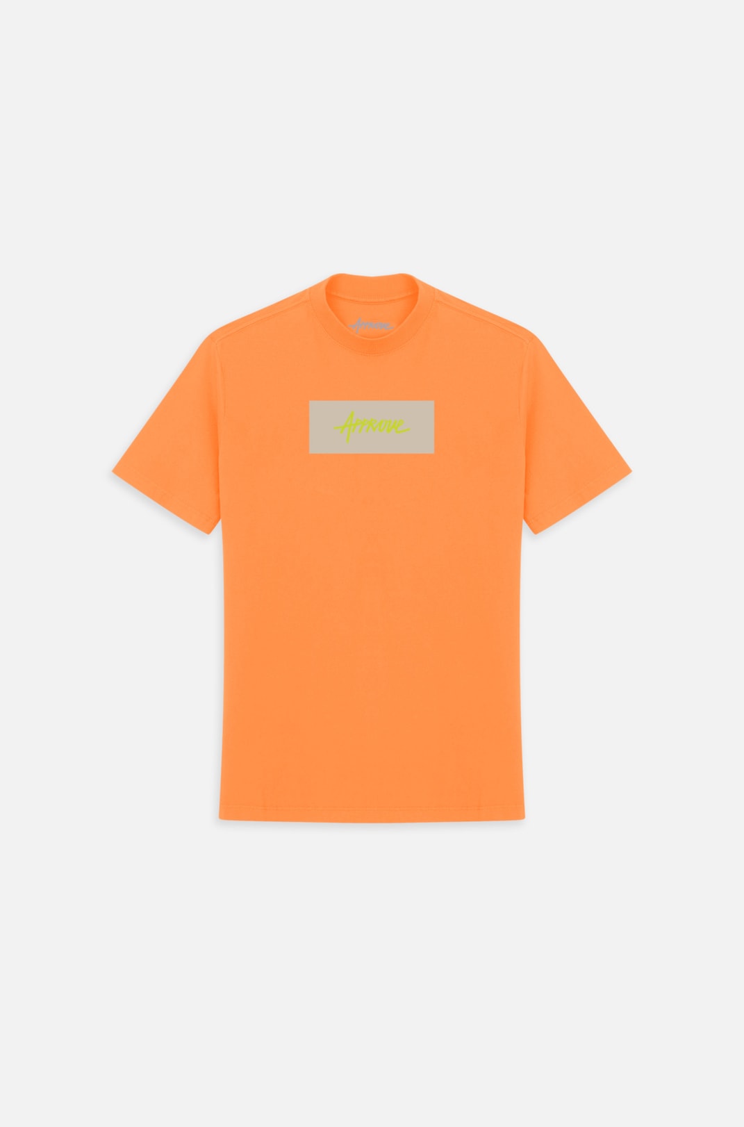 Camiseta Bold Approve Logo Box Laranja e Bege