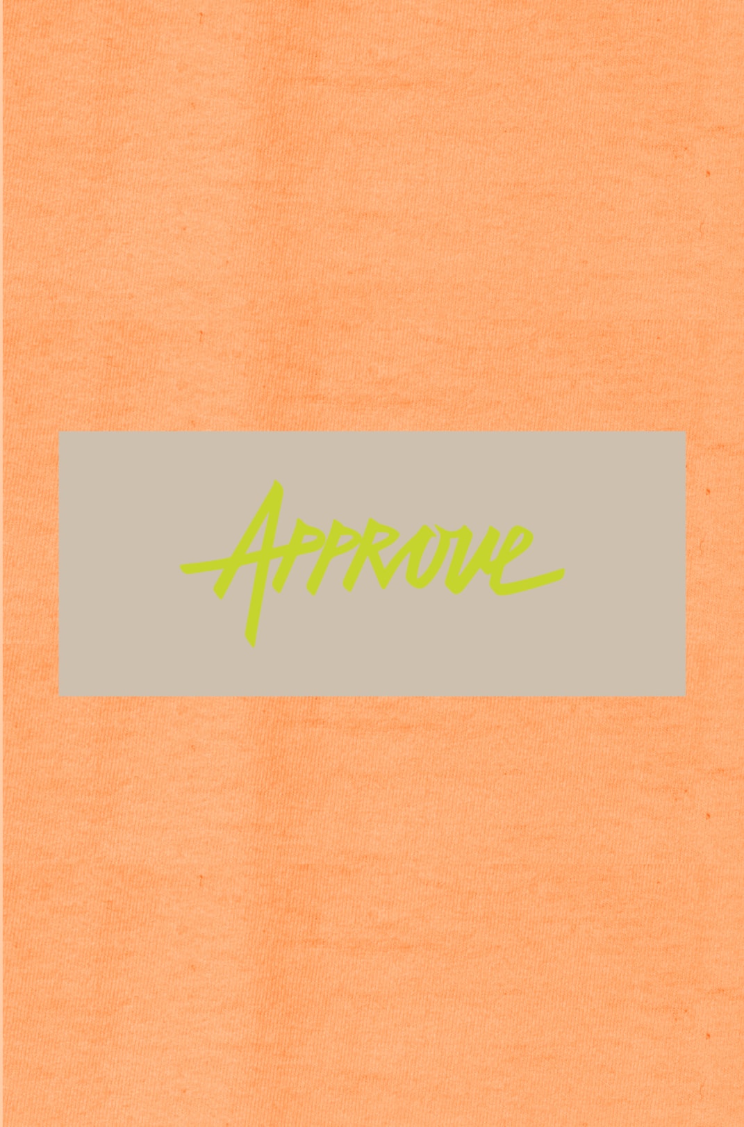 Camiseta Bold Approve Logo Box Laranja e Bege