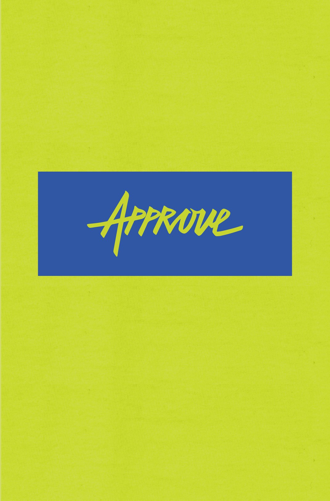 Camiseta Bold Approve Logo Box Verde Neon e Azul