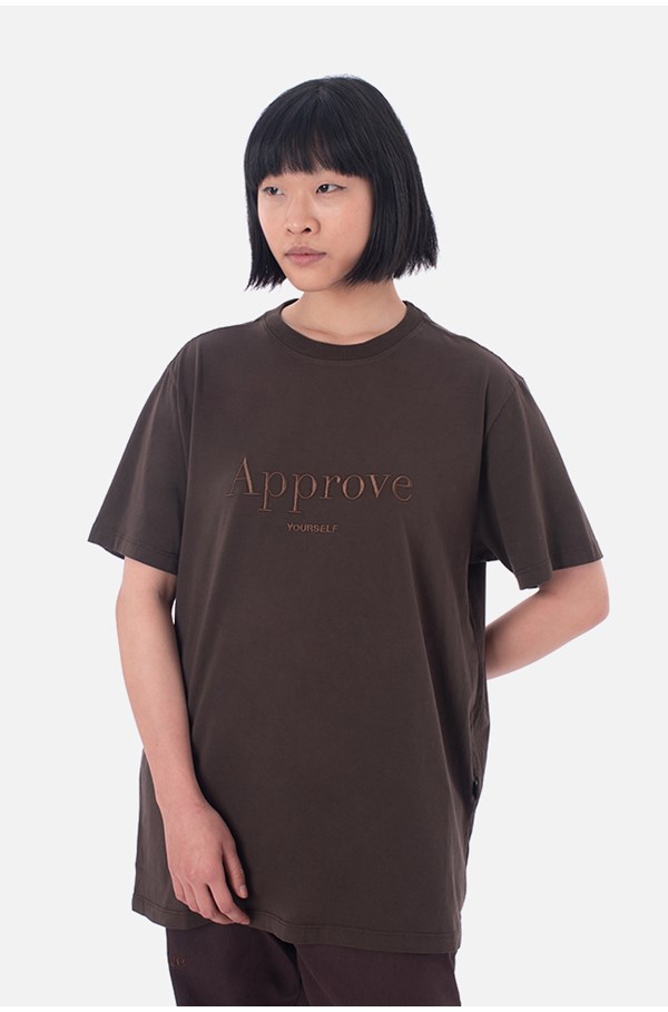Camiseta Bold Approve Monochromatic Marrom