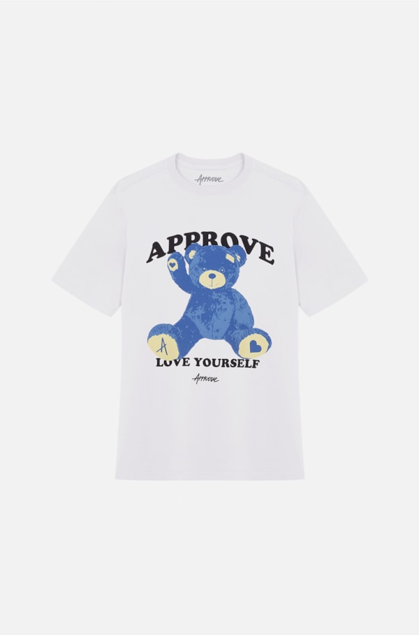 Camiseta Bold Approve Rainbow Bear Little Heart Off White