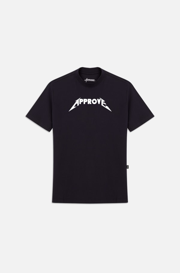 Camiseta Bold Approve Rockstar Preta e Branca