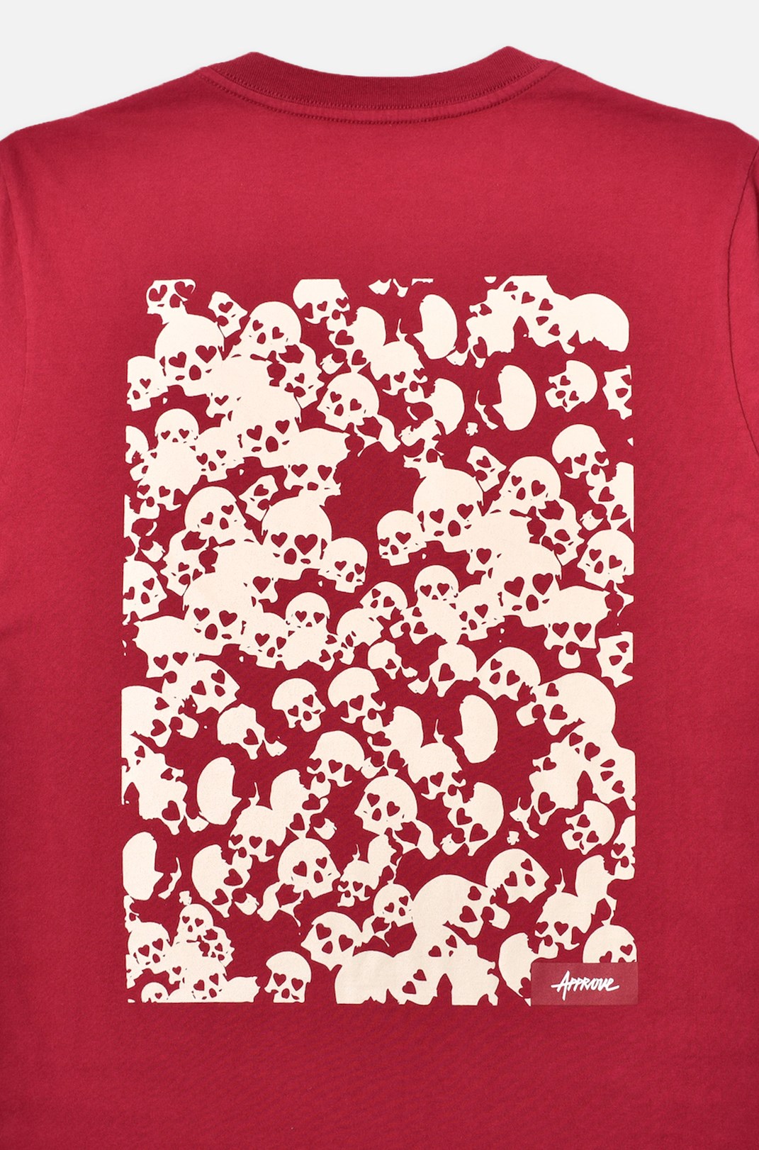 Camiseta Bold Approve Skull And Bones Bordô