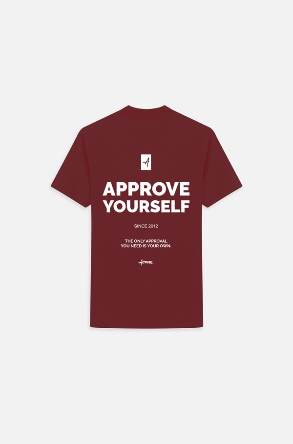 Camiseta Bold Approve Yourself Bordô