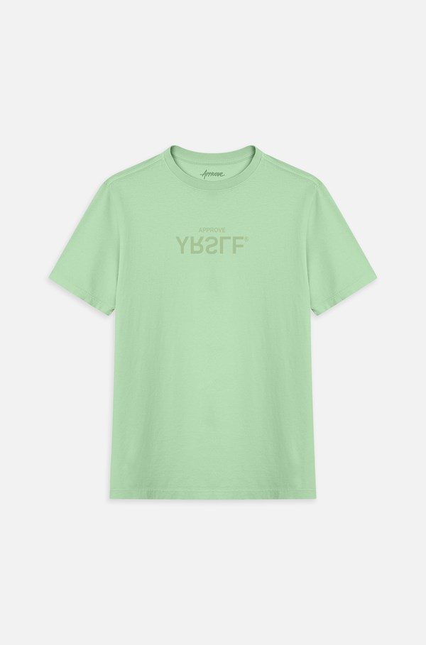 Camiseta Bold Approve Yrslf Inverse Collors Verde Menta