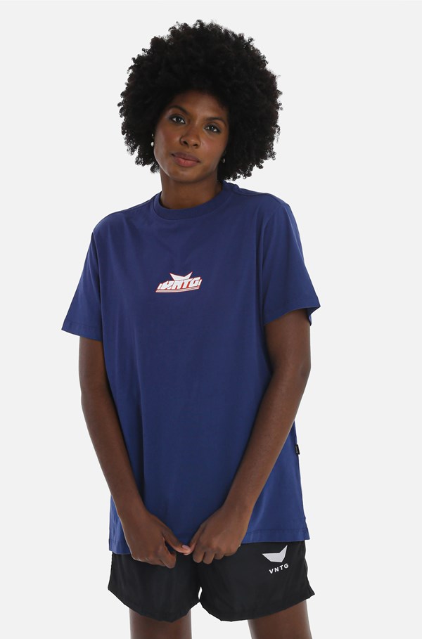 Camiseta Bold Vntg Azul