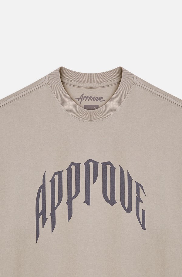 Camiseta Oversized Approve Beyond Lines Bege