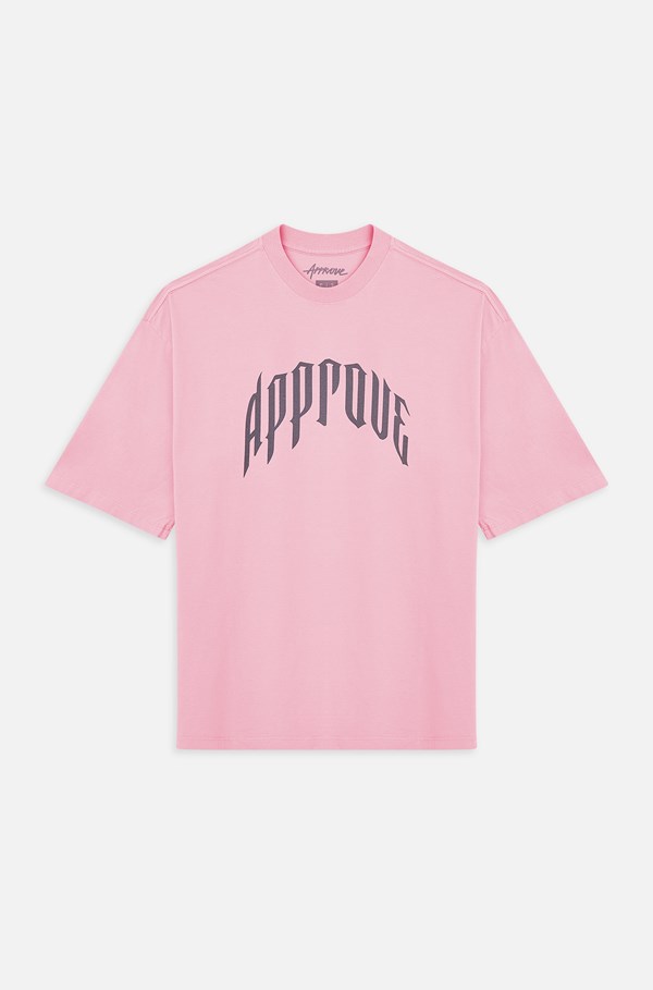 Camiseta Oversized Approve Beyond Lines Rosa