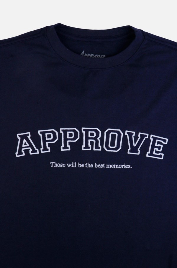 Camiseta Oversized Approve College Azul Marinho