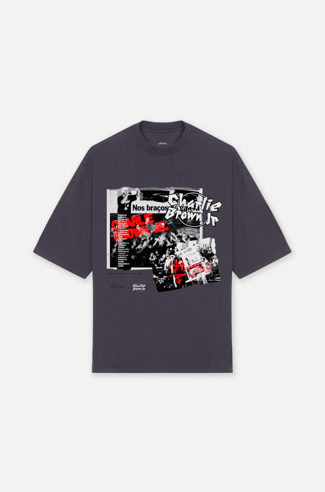 Camiseta Oversized Approve X Cbjr Cinza