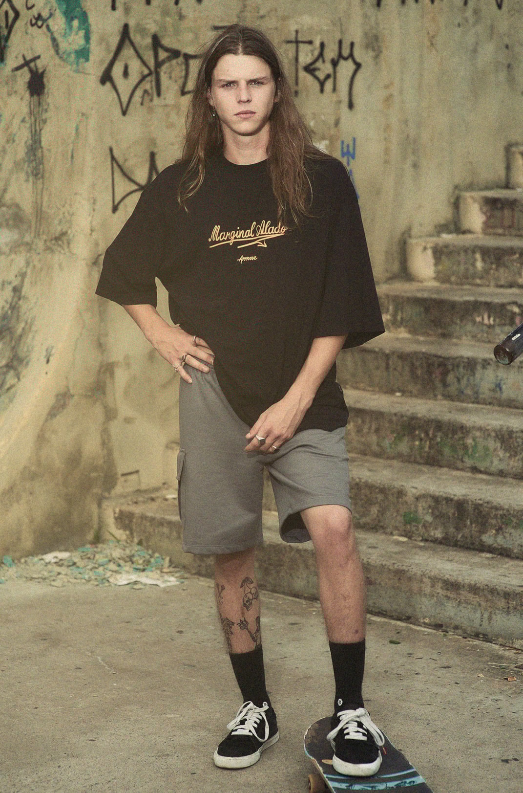 Camiseta Oversized Approve X Cbjr Margin Preto