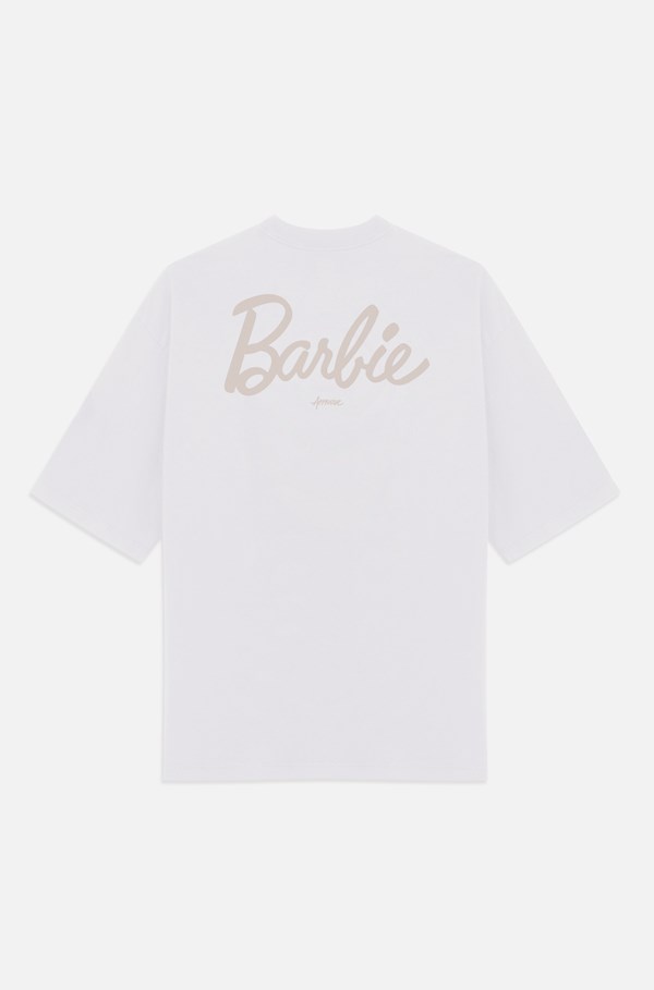 Camiseta Oversized Barbie X Approve Branca