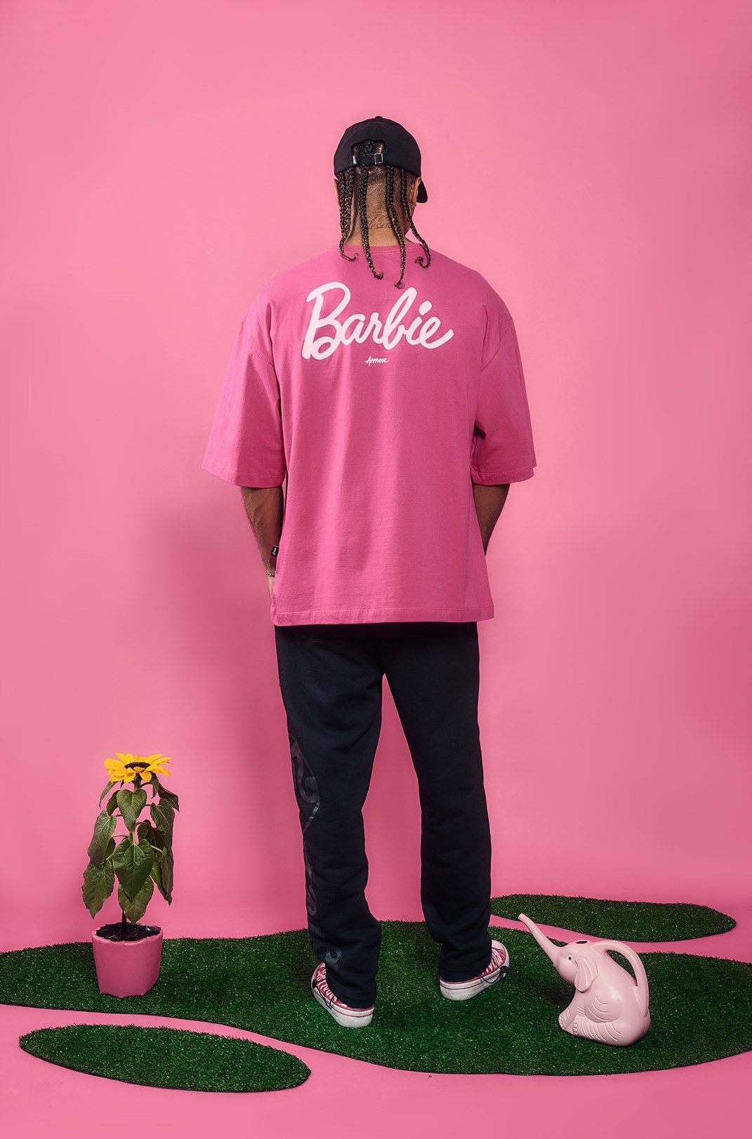 Camiseta Oversized Barbie X Approve Pink