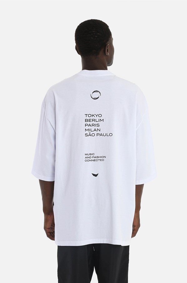 Camiseta Oversized Vntg Basic Branca