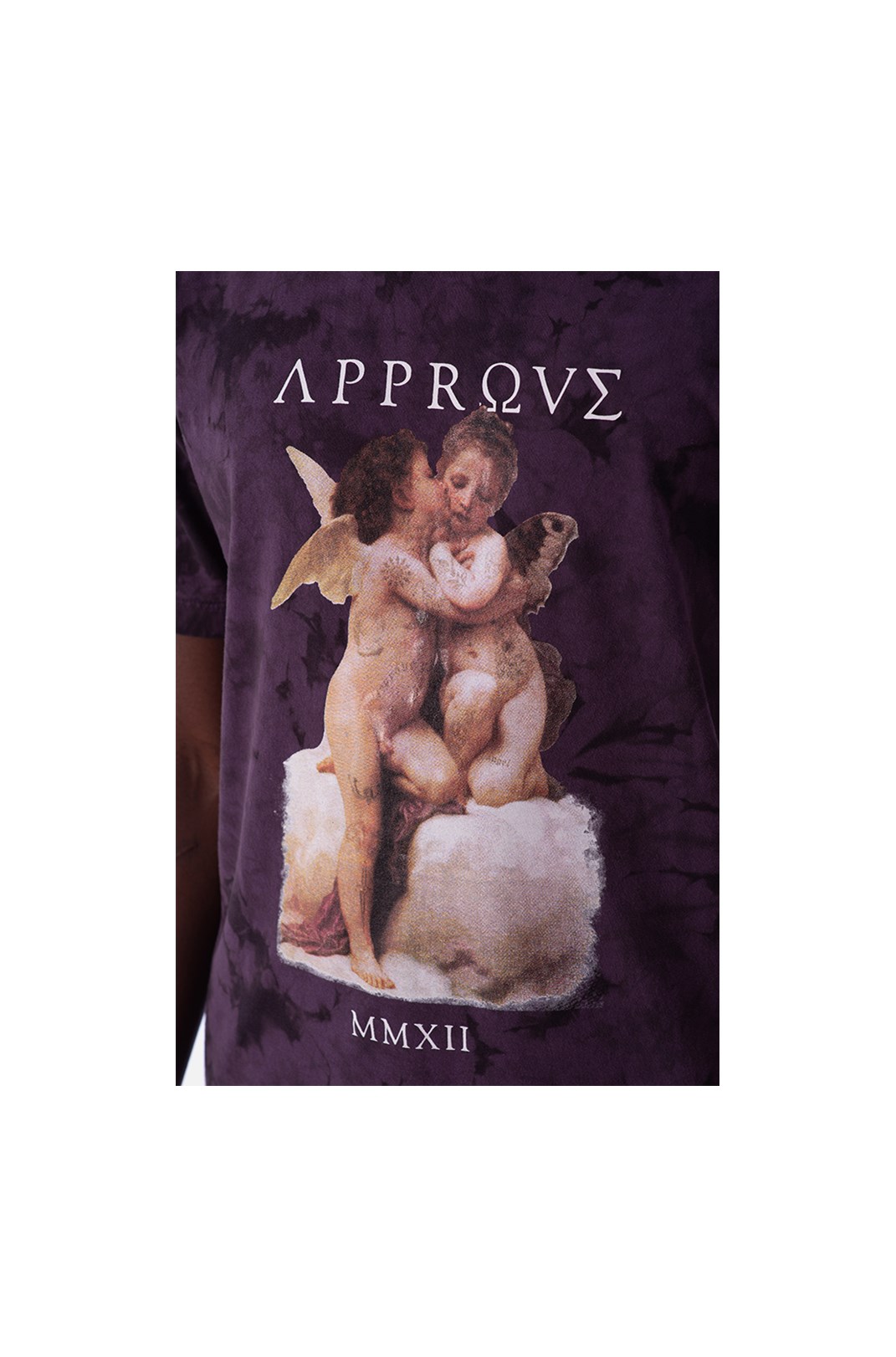 Camiseta Regular Approve Baby Angel Ruínas Roxa