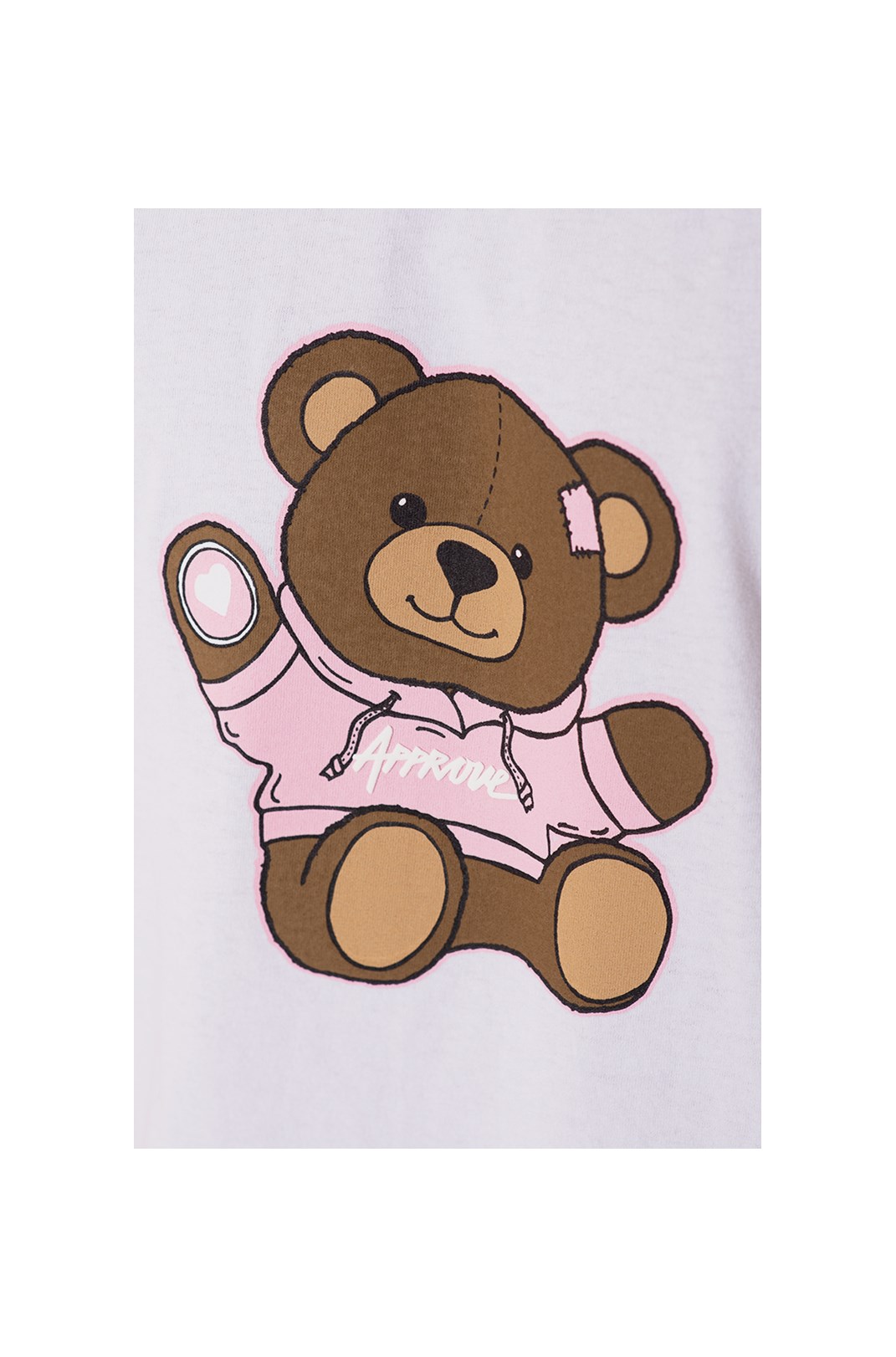 Camiseta Regular Approve Bear Branca
