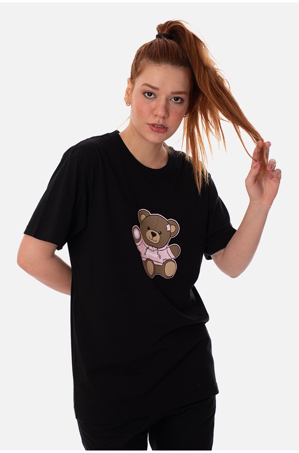 Camiseta Regular Approve Bear Preta