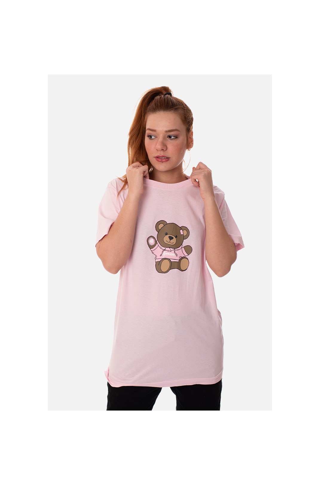 Camiseta Regular Approve Bear Rosa