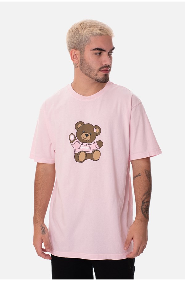 Camiseta Regular Approve Bear Rosa