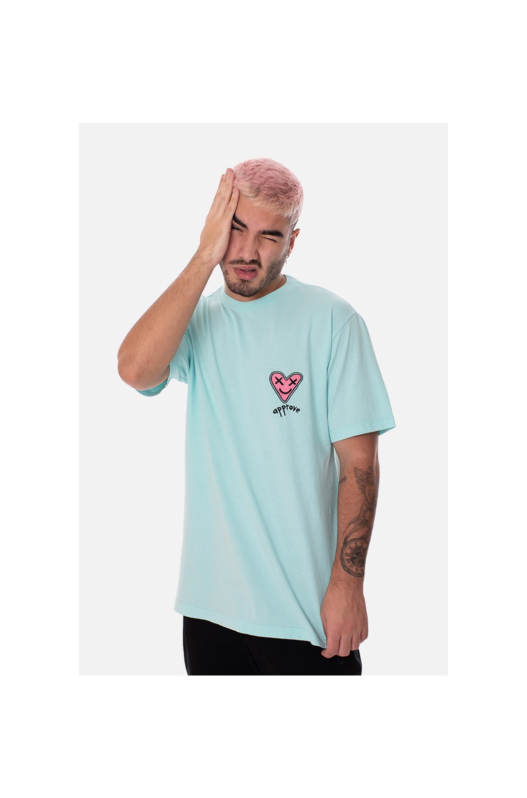 Camiseta Regular Approve Heart Azul