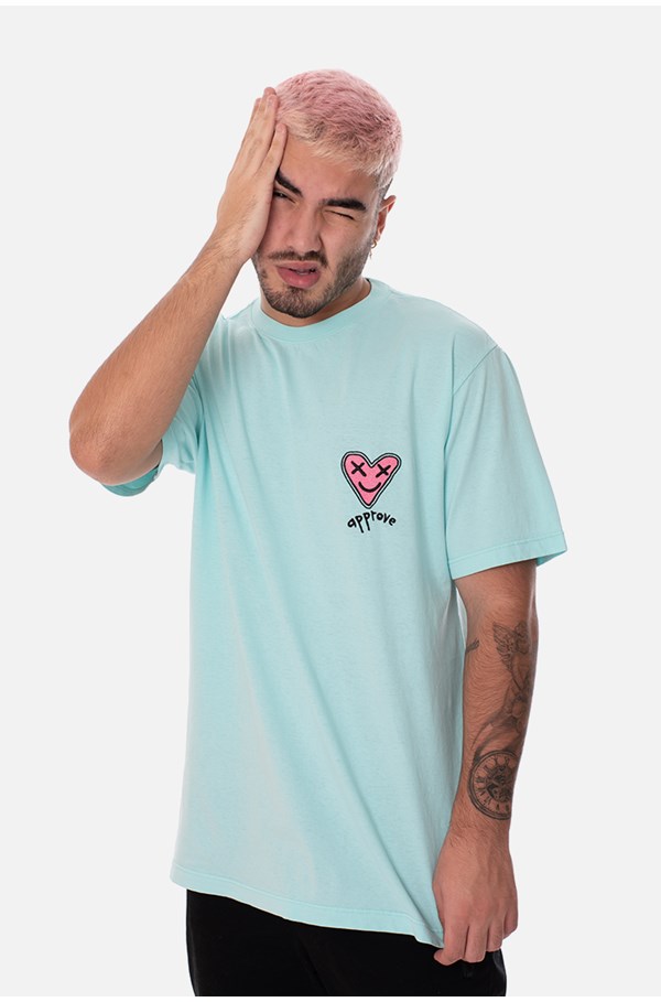 Camiseta Regular Approve Heart Azul