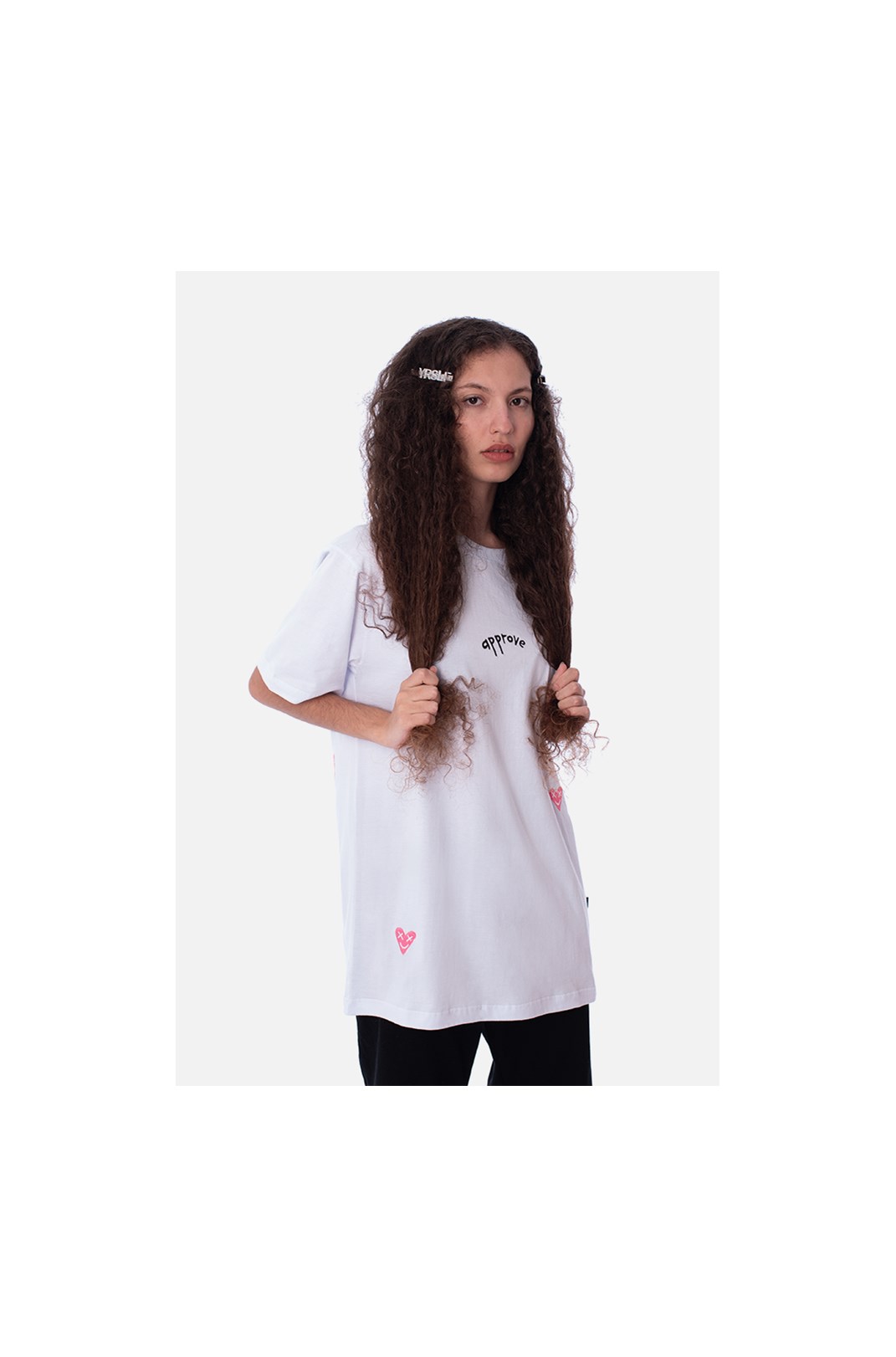 Camiseta Regular Approve Heart Basic Branca