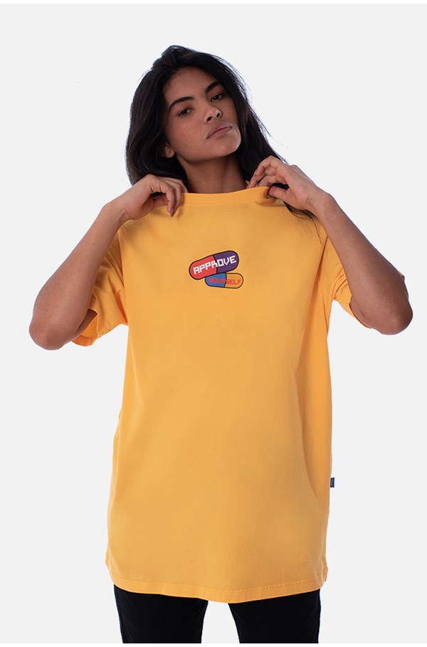 Camiseta Regular Approve Pixels&Pills Amarela