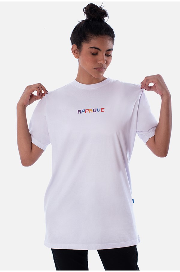 Camiseta Regular Approve Pixels&Pills Branca