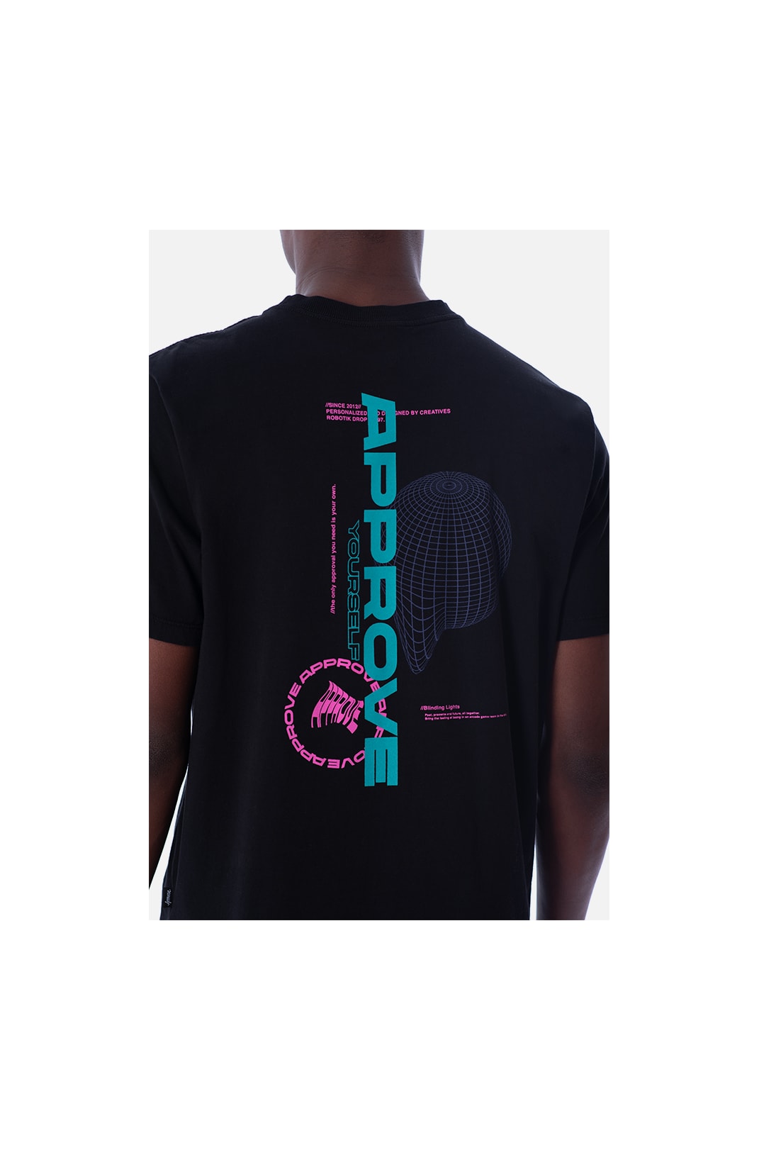 Camiseta Regular Approve Robotik Preta
