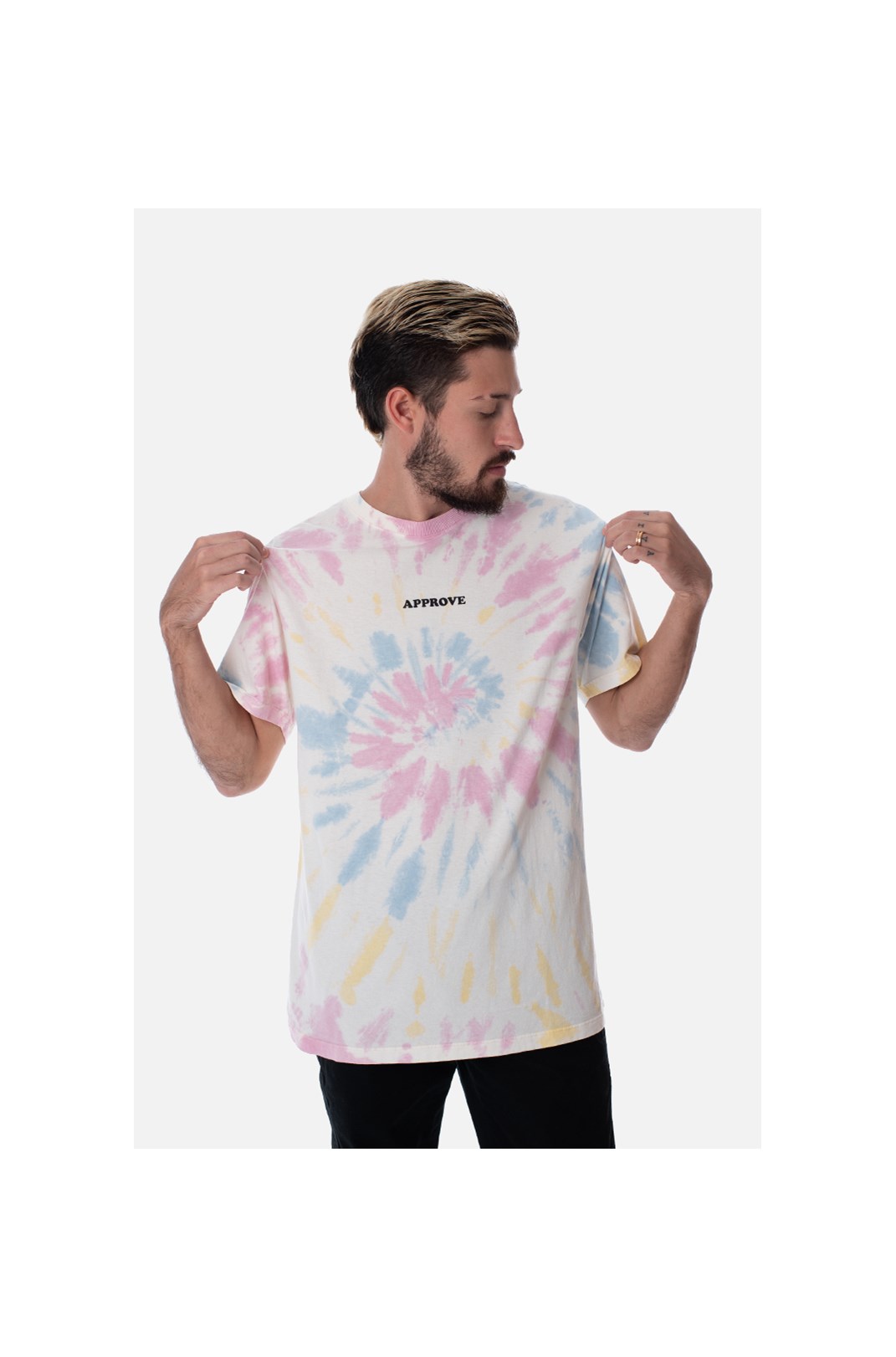 Camiseta Regular Approve Tie Dye Esponjada Colorida